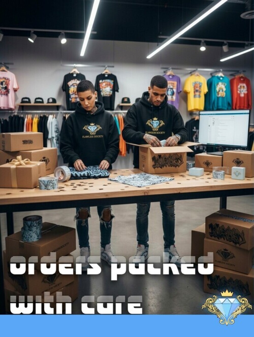 Orders Packed with Care at Flawless Society